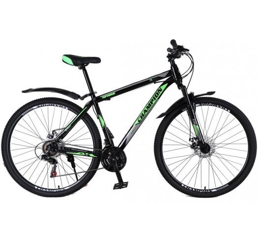 Велосипед Champion 27.5" Spark Рама 19" black-green-white (2021) від компанії instrade - фото 1