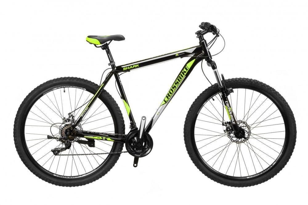 Велосипед CrossBike 27.5" Shark 2021 Рама 19,5" black-green від компанії instrade - фото 1