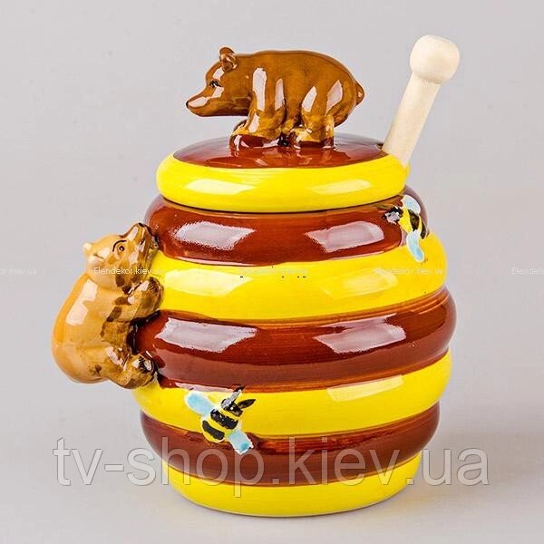 Банку для меду з ложкою Ведмедики від компанії ІНТЕРНЕТ МАГАЗИН * ТВ-ШОП * - фото 1