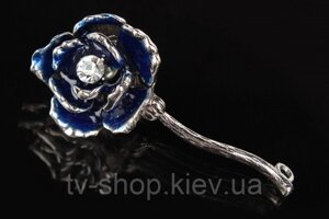 Брошка-підвіска Роза (синя,фіолетова)