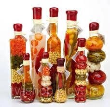 Декоративна пляшка з овочами від компанії ІНТЕРНЕТ МАГАЗИН * ТВ-ШОП * - фото 1