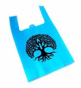 Еко -сумка від Spanbond з синім принтом