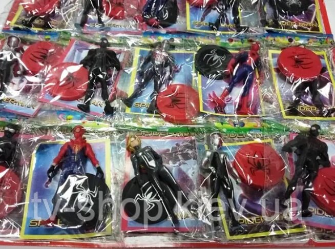 Герої мультфільмів іграшок на аркуші "Людина-павук" 9 см (4 типи) від компанії ІНТЕРНЕТ МАГАЗИН * ТВ-ШОП * - фото 1