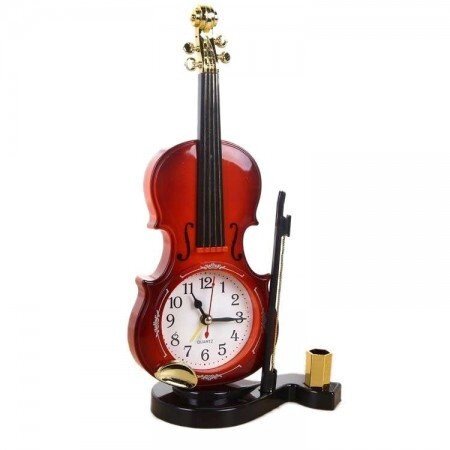 Годинник настільні з карандашницей Скрипка від компанії ІНТЕРНЕТ МАГАЗИН * ТВ-ШОП * - фото 1