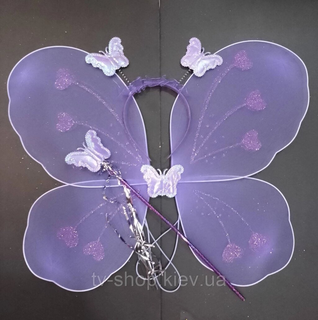 Карнавальні крила Метелик (фіолетовий,малиновий) від компанії ІНТЕРНЕТ МАГАЗИН * ТВ-ШОП * - фото 1