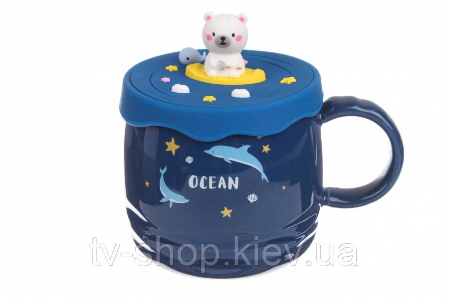 Керамічна чашка з Ведмедик "Ocean", 400 мл від компанії ІНТЕРНЕТ МАГАЗИН * ТВ-ШОП * - фото 1