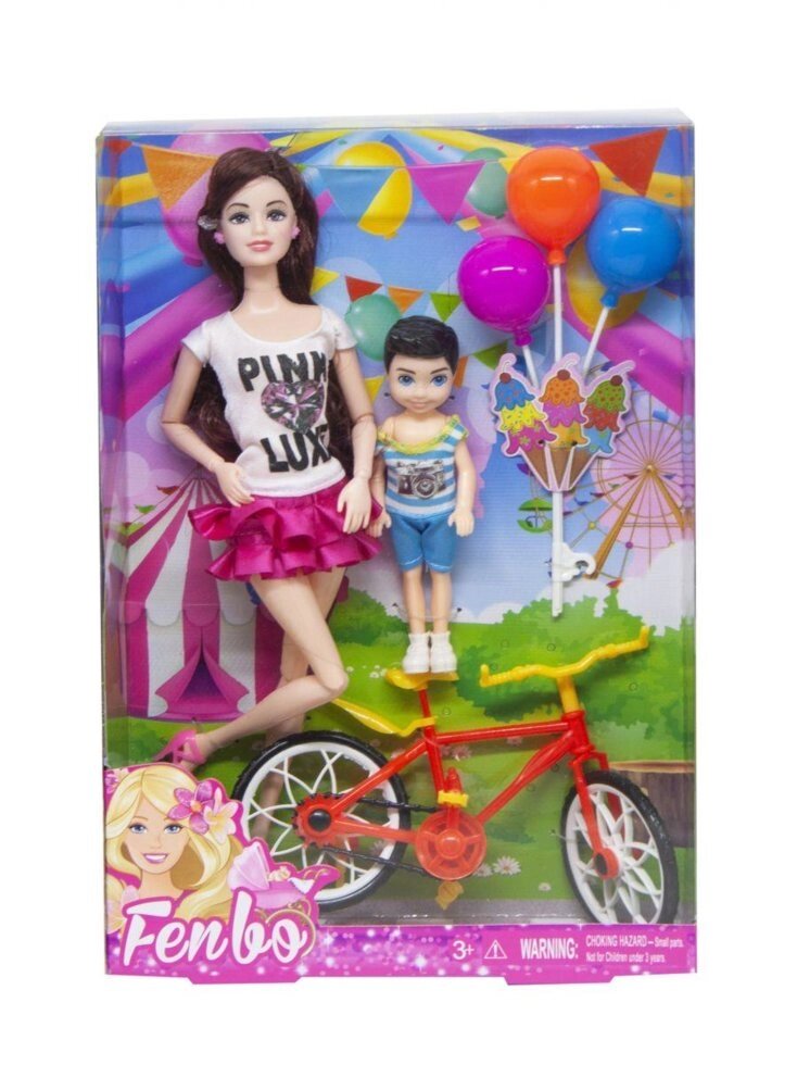 Лялька з пупсом і велосипедом від компанії ІНТЕРНЕТ МАГАЗИН * ТВ-ШОП * - фото 1