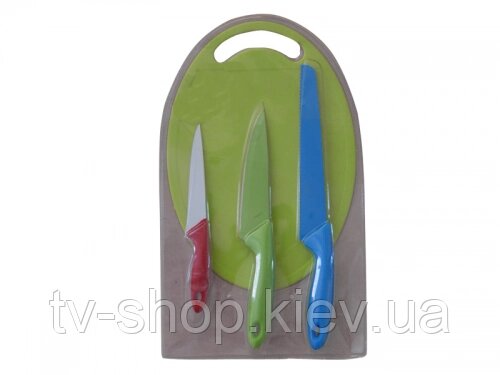 Набір ножів з дошкою Маруся з керам. покриттям від компанії ІНТЕРНЕТ МАГАЗИН * ТВ-ШОП * - фото 1