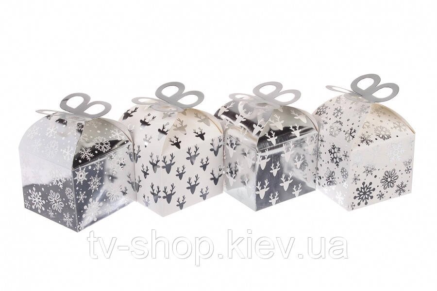 Новорічна подарункова коробка (олень, сніжинки) від компанії ІНТЕРНЕТ МАГАЗИН * ТВ-ШОП * - фото 1
