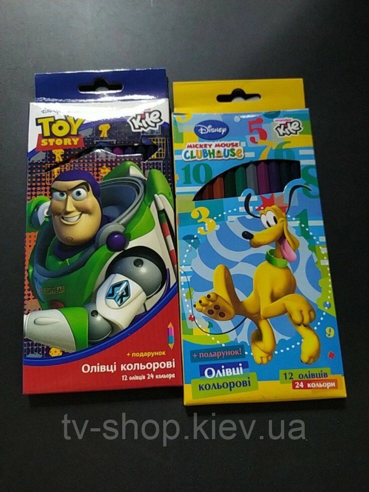 Олівці кольорові двосторонні Disney ,Toy story 12 шт. 24 кольору від компанії ІНТЕРНЕТ МАГАЗИН * ТВ-ШОП * - фото 1