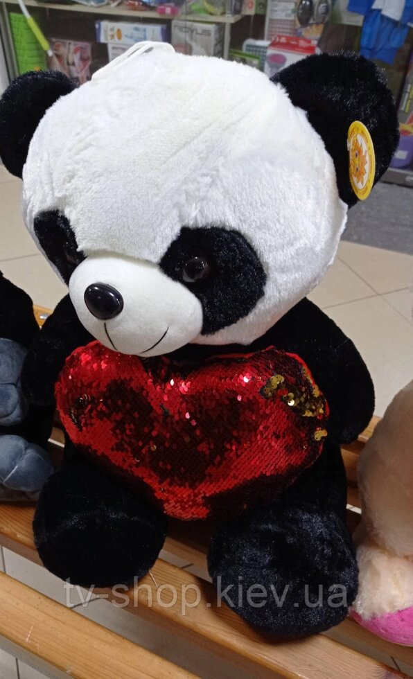 Панда з серцем 55 см від компанії ІНТЕРНЕТ МАГАЗИН * ТВ-ШОП * - фото 1