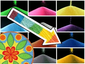 Декоративний наповнювач пісок (10 кольорів)