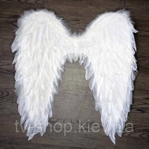 Крила перові великі Ангел 60х58 см (білі)