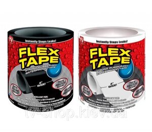 Водонепроникна ізоляційна стрічка Flex Tape (білий, чорний)