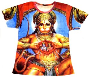 T -сорочка жінки з коротким рукавом Hanuman Blue