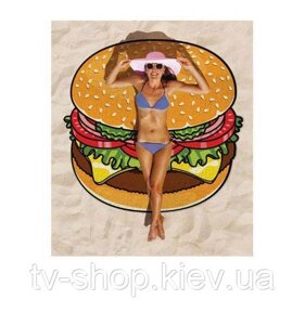Килимок для пляжу Гамбургер. 143 см