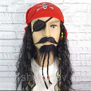 Набір вуса і борода пірат Джек Горобець