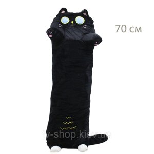 М'яка іграшка "Кіт батон чорний", 70 см