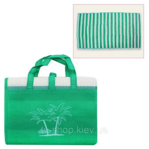 Килимок-сумка пляжний 90х180 см (синій, зелений)