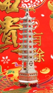 Pagoda 9 Tiers Симумін сріблястого кольору