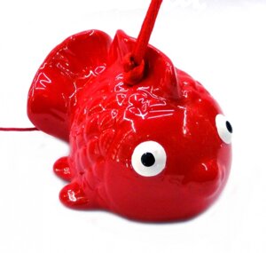 Риба - керамічний дзвін Червоний