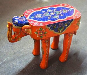 Табуретний слон, виготовлений з деревного манго мистецтва. 2176 № 1