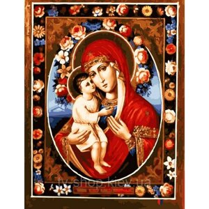 Картина за номерами "Феодоровська ікона Сонечко Бога", 40х50 см