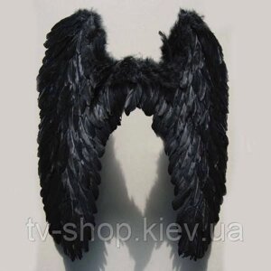 Крила пір'яні великі Ангел 60х58см (чорні)