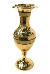 Vase Shell Жовтий металевий арт. 3599