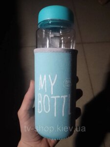 Пляшка для води у чохлі "My Bottle" ,500 мл (жовтий, блакитний, рожевий)