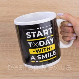 Кружка Гигант Start today with a smile,1000 мл