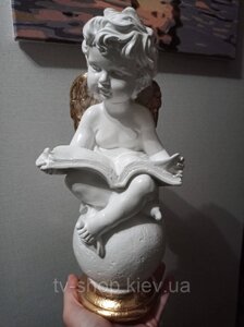 Ангел с книгой на шаре статуетка, 30 см