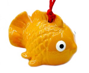 Риба - керамічний дзвоник помаранчевий