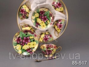 Сервіз чайний з ложками Весняні квіти, Lefard (18пр.)