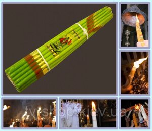 Єрусалимські свічки обпалені ( 33шт ) зелені