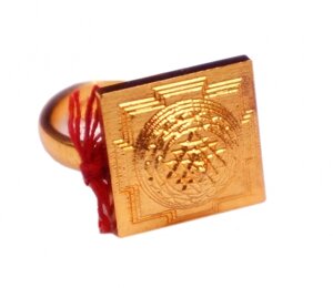 Ring Sri Yantra Жовтий метал (безрозмірний)