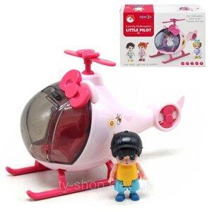 Вертоліт з лялькою "Little Pilot" (рожевий)