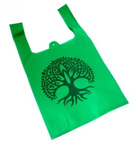 Еко -сумка від Spanbond із зеленим принтом