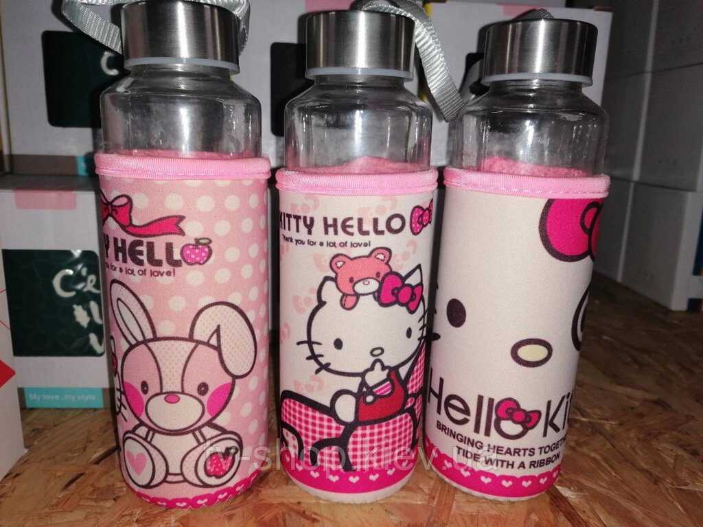 Пляшка Hello Kitty в термочехле,380 мл від компанії ІНТЕРНЕТ МАГАЗИН * ТВ-ШОП * - фото 1