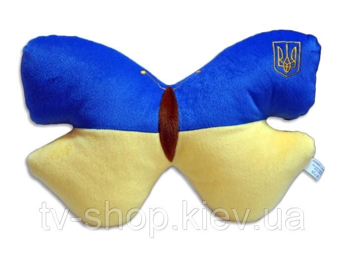 Подушка Україна метелик від компанії ІНТЕРНЕТ МАГАЗИН * ТВ-ШОП * - фото 1