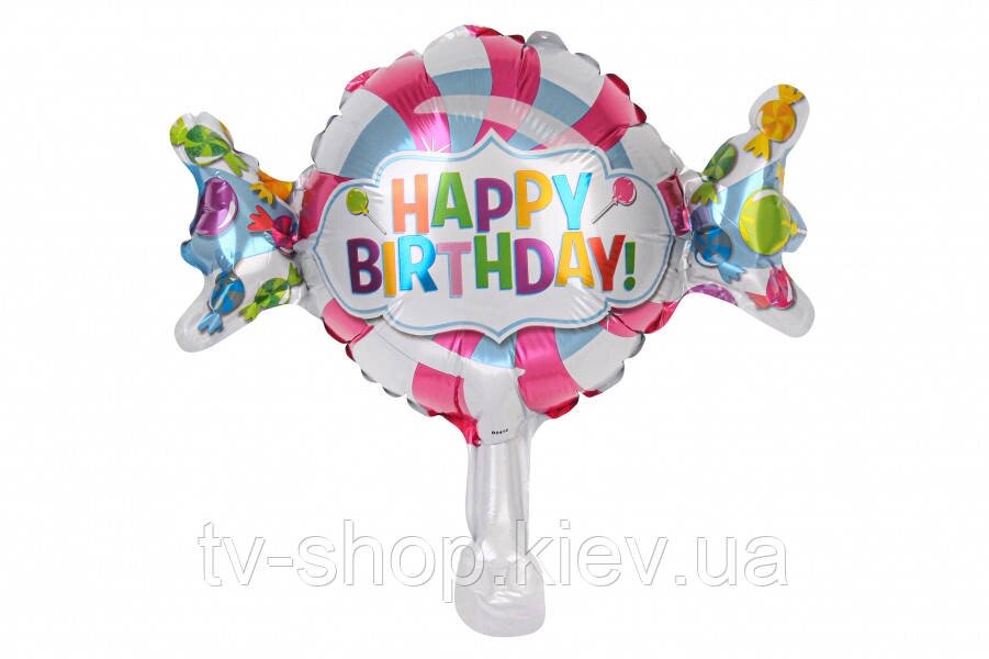 Повітряний міні-шар "Happy Birthday" від компанії ІНТЕРНЕТ МАГАЗИН * ТВ-ШОП * - фото 1