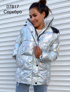 Пуховик Moncler (срібло)