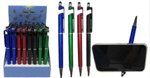 Ручка кулькова 3в1 Touch pen (стилус), підставка для телефона