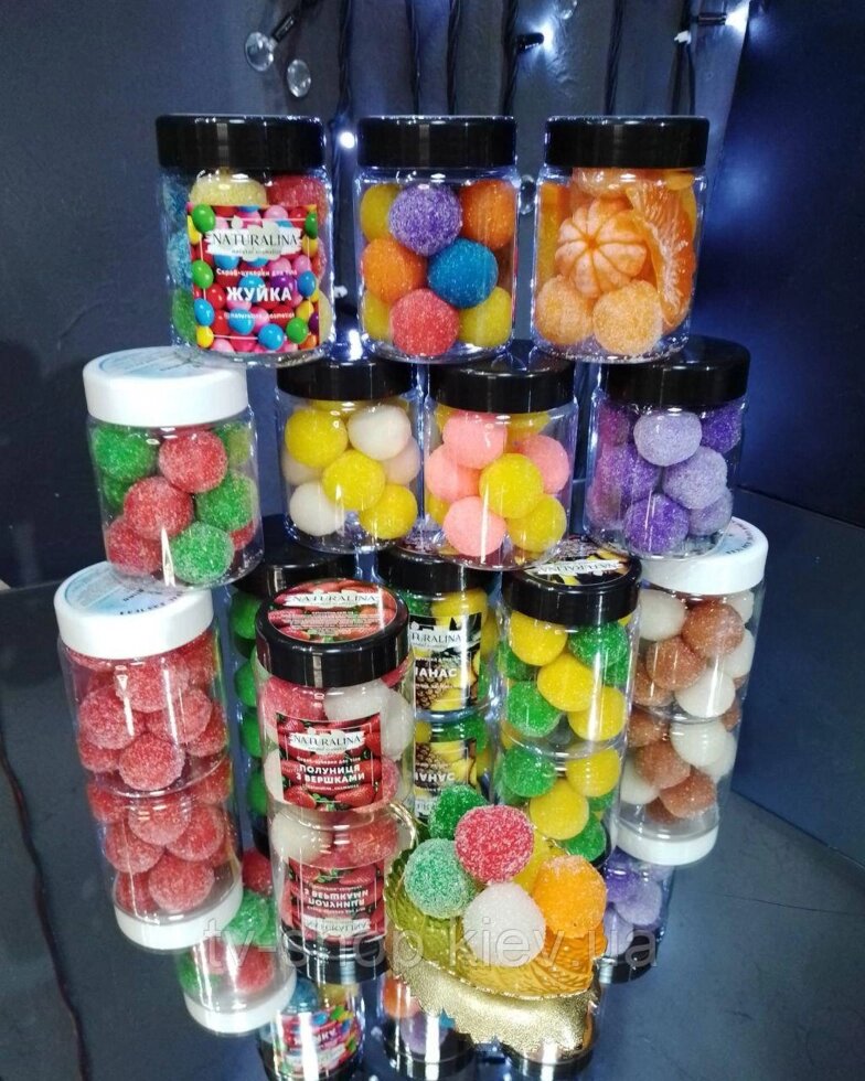 Скраб цукрові фруктові кульки 250 мл від компанії ІНТЕРНЕТ МАГАЗИН * ТВ-ШОП * - фото 1