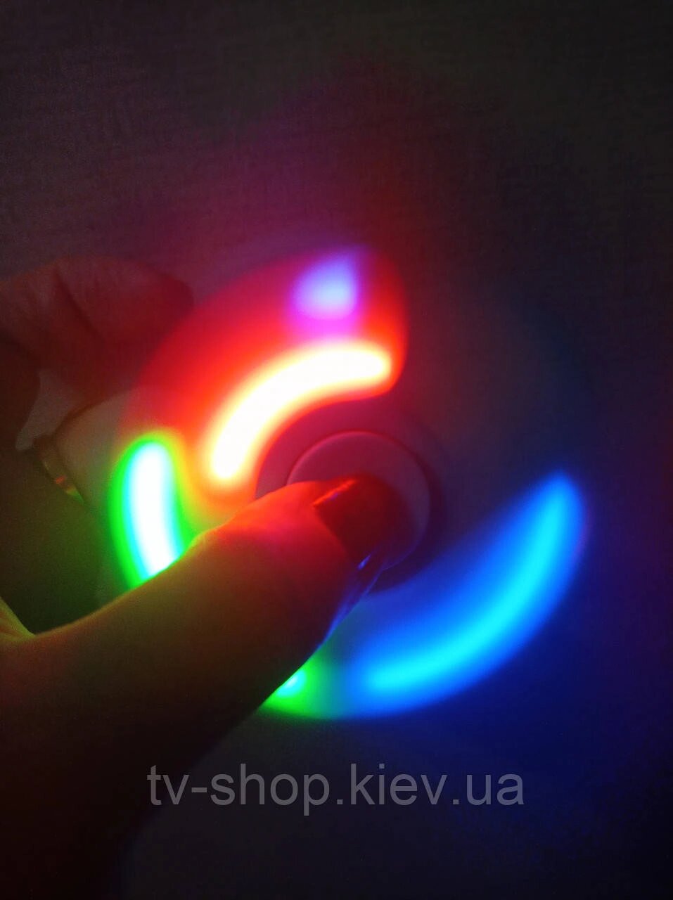 Спиннер Fidget spinner з LED підсвічуванням 3 режими (7 кольорів) від компанії ІНТЕРНЕТ МАГАЗИН * ТВ-ШОП * - фото 1