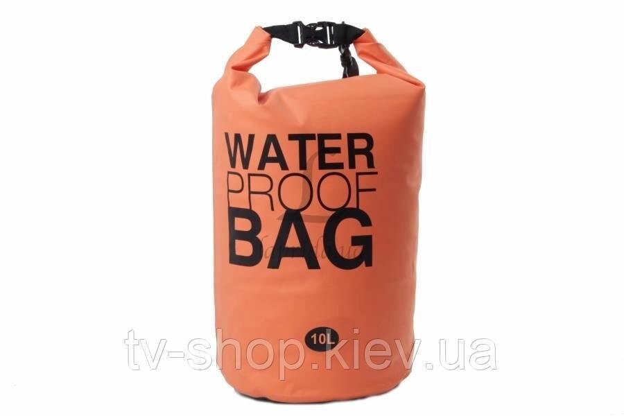 Спортивна водонепроникна сумка-мішок помаранчева (10 літрів) від компанії ІНТЕРНЕТ МАГАЗИН * ТВ-ШОП * - фото 1