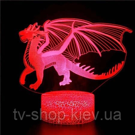 Світильник led 3D Дракон від компанії ІНТЕРНЕТ МАГАЗИН * ТВ-ШОП * - фото 1