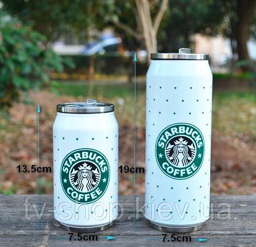 Термос з клапаном і трубочкою "Starbucks" зірки,500 мл від компанії ІНТЕРНЕТ МАГАЗИН * ТВ-ШОП * - фото 1