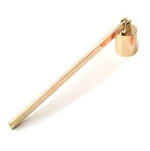 Тушилка для свічок сталева з плоскою ручкою колір Золото