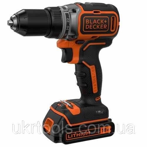 Акумуляторна безщіткова дриль-шуруповерт BLACK+DECKER BL186KB (США/Китай) від компанії Магазин інструменту та обладнання "Викрутки" - фото 1